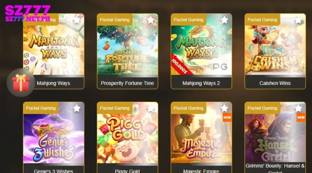 Immerse yourself in an endless world of slots of PG at SZ777